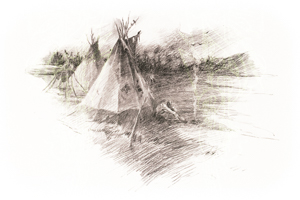Page 133, “In his wigwam sat lamenting”
